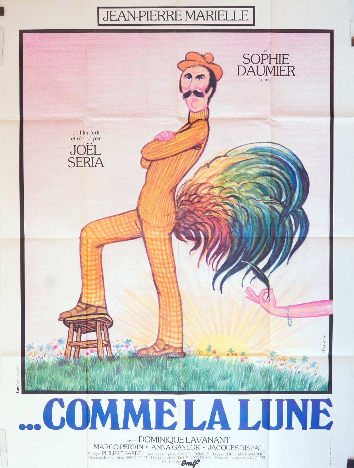 …COMME LA LUNE ORIGINAL MOVIE POSTER 120x160  JEAN-PIERRE MARIELLE