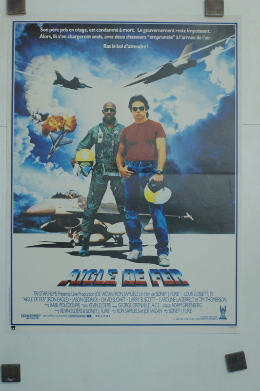 AIGLE DE FER MOVIE POSTER ORIGINAL (40X60) - Iron eagle, Louis Gossett Jr