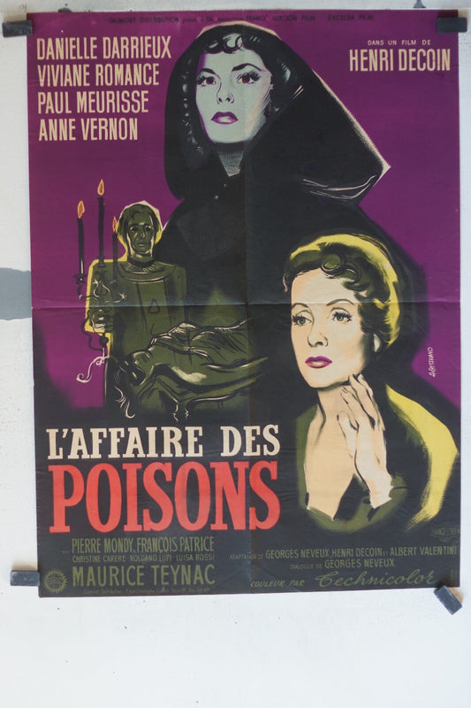 AFFAIRE DES POISONS (L’) POSTER ORIGINAL 60x80 Danielle Darrieux , Viviane Roman