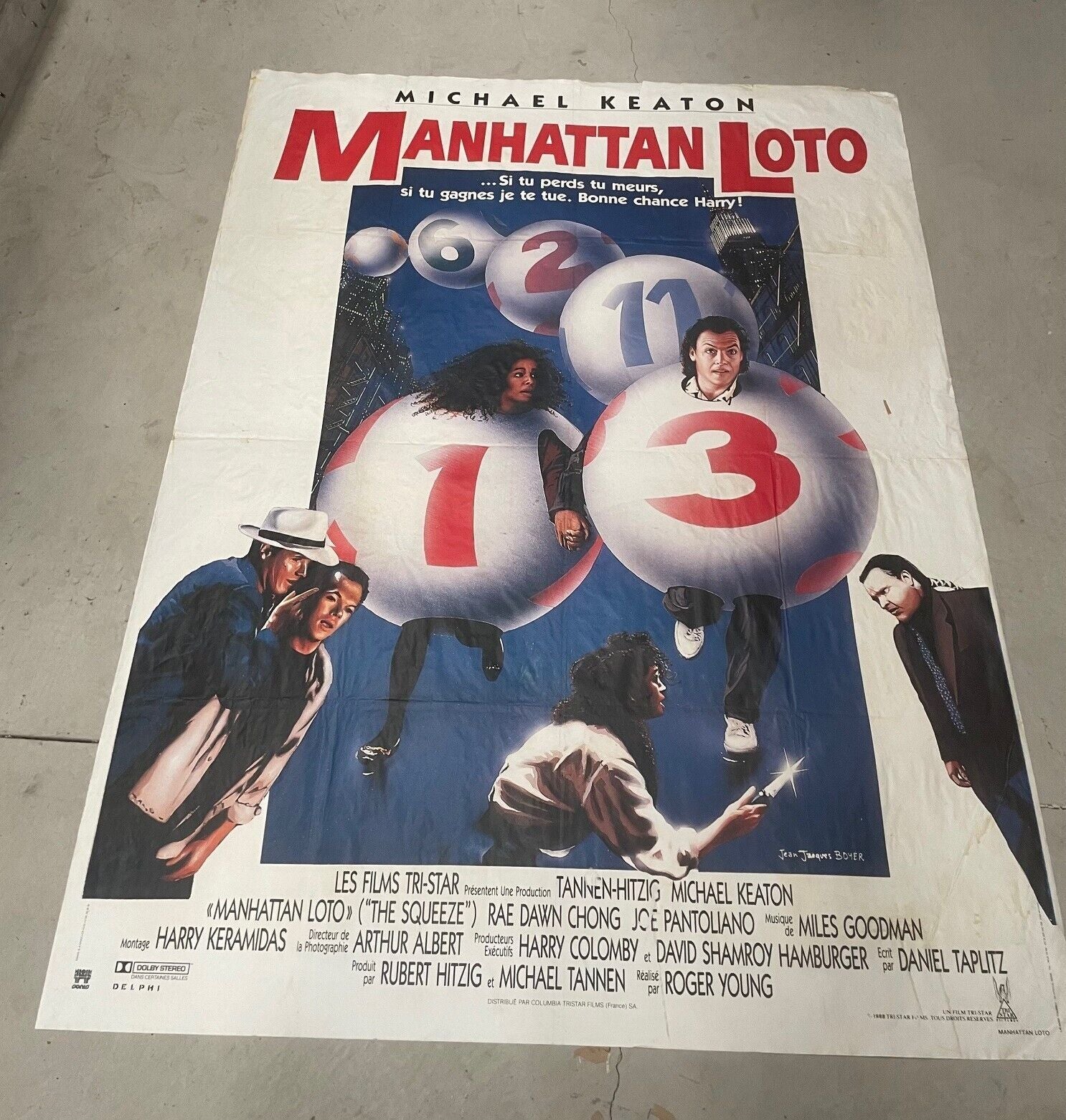 MANHATTAN LOTO, MICHAEL KEATON, MOVIE POSTER ORIGINAL 120x160