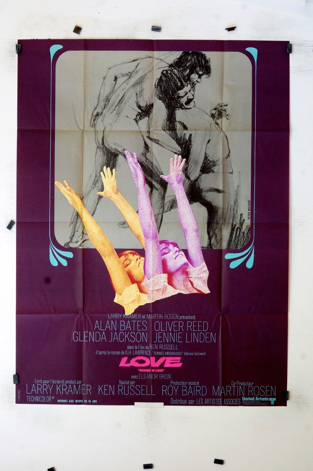 LOVE  ALAN BATES MOVIE POSTER ORIGINAL 120x160