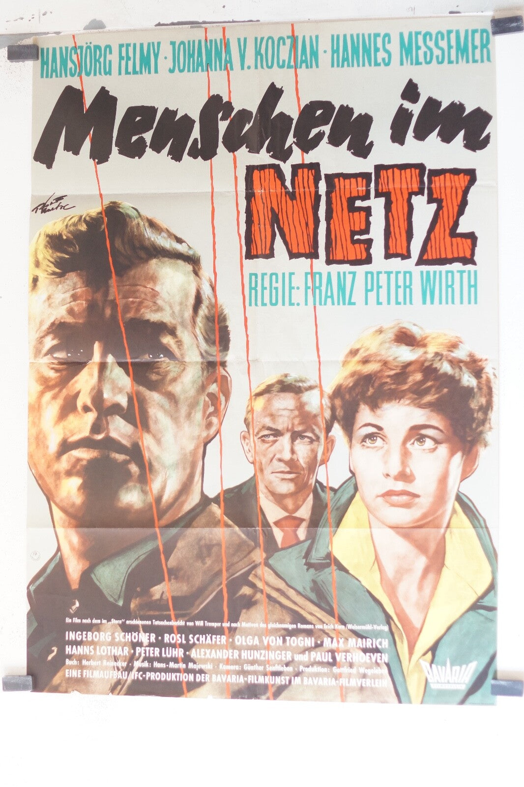 MENSCHEN IM NETZ 70x100 ORIGINAL MOVIE POSTER INGEBORG SHONER – ROSL SHAFER