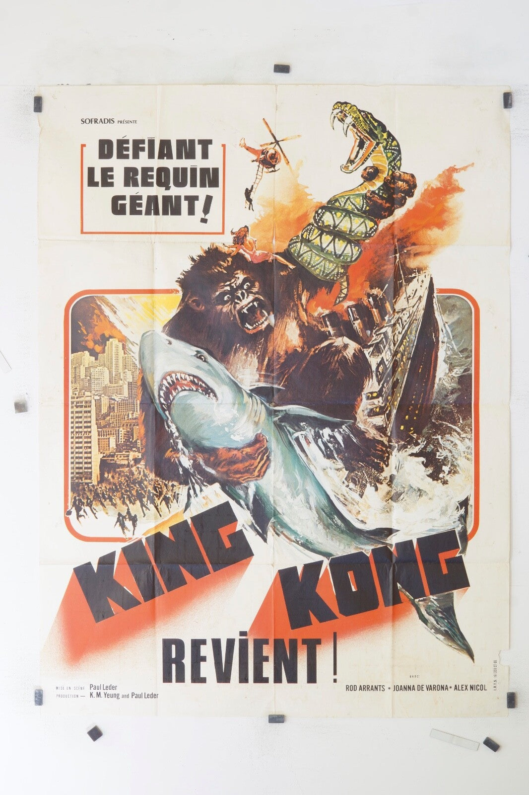 KING KONG REVIENT ROD ARRANTS MOVIE POSTER ORIGINAL 120x160