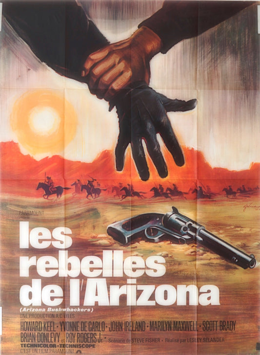 LES REBELLES DE L’ARIZONA  HOWARD KEEL MOVIE POSTER ORIGINAL 120x160