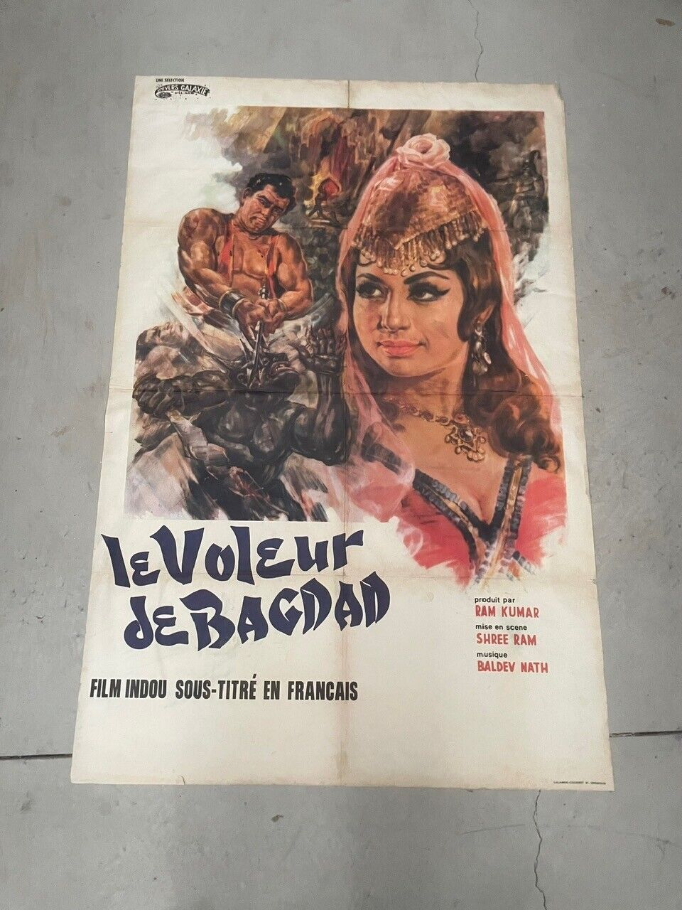 LE VOLEUR DE BAGDAD, RAM KUMAR, MOVIE POSTER ORIGINAL  (70X100)