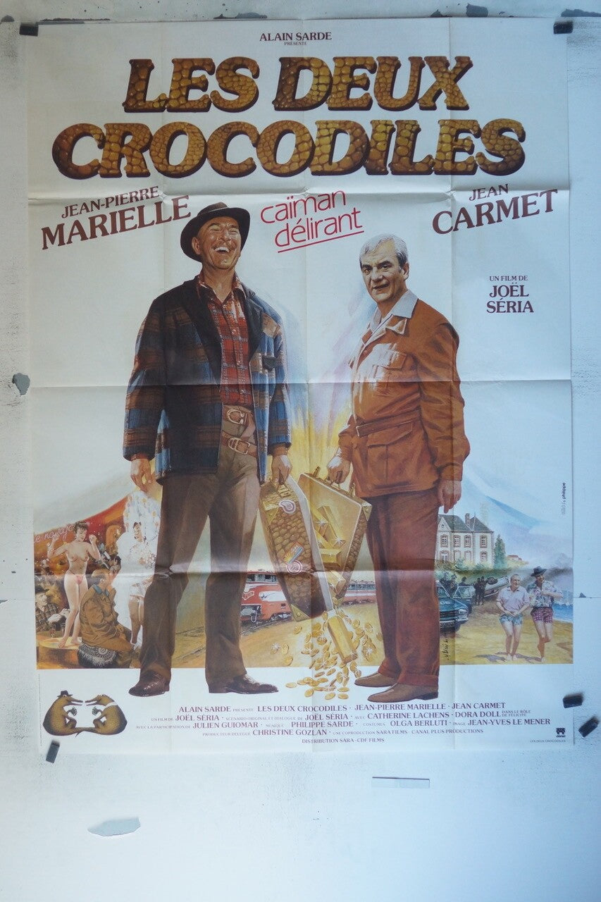 LES DEUX CROCODILES ORIGINAL 120x160 JEAN-PIERRE MARIELLE – JEAN CARMET