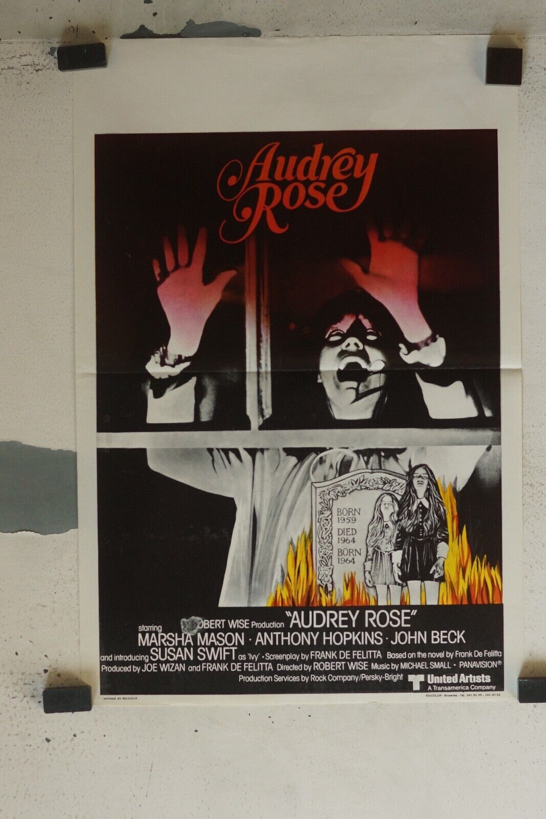 AUDREY ROSE MOVIE POSTER ORIGINAL (55X37) ANTHONY HOPKINS