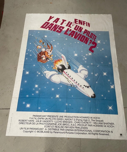 Y A-T-IL ENFIN UN PILOTE DANS L’AVION ? 2 movie poster ORIGINAL 120x160 ROBERT