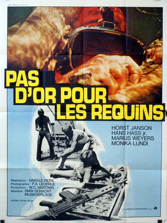 PAS D’OR POUR LES REQUINS ORIGINAL MOVIE POSTER 120x160 HORST JANSON