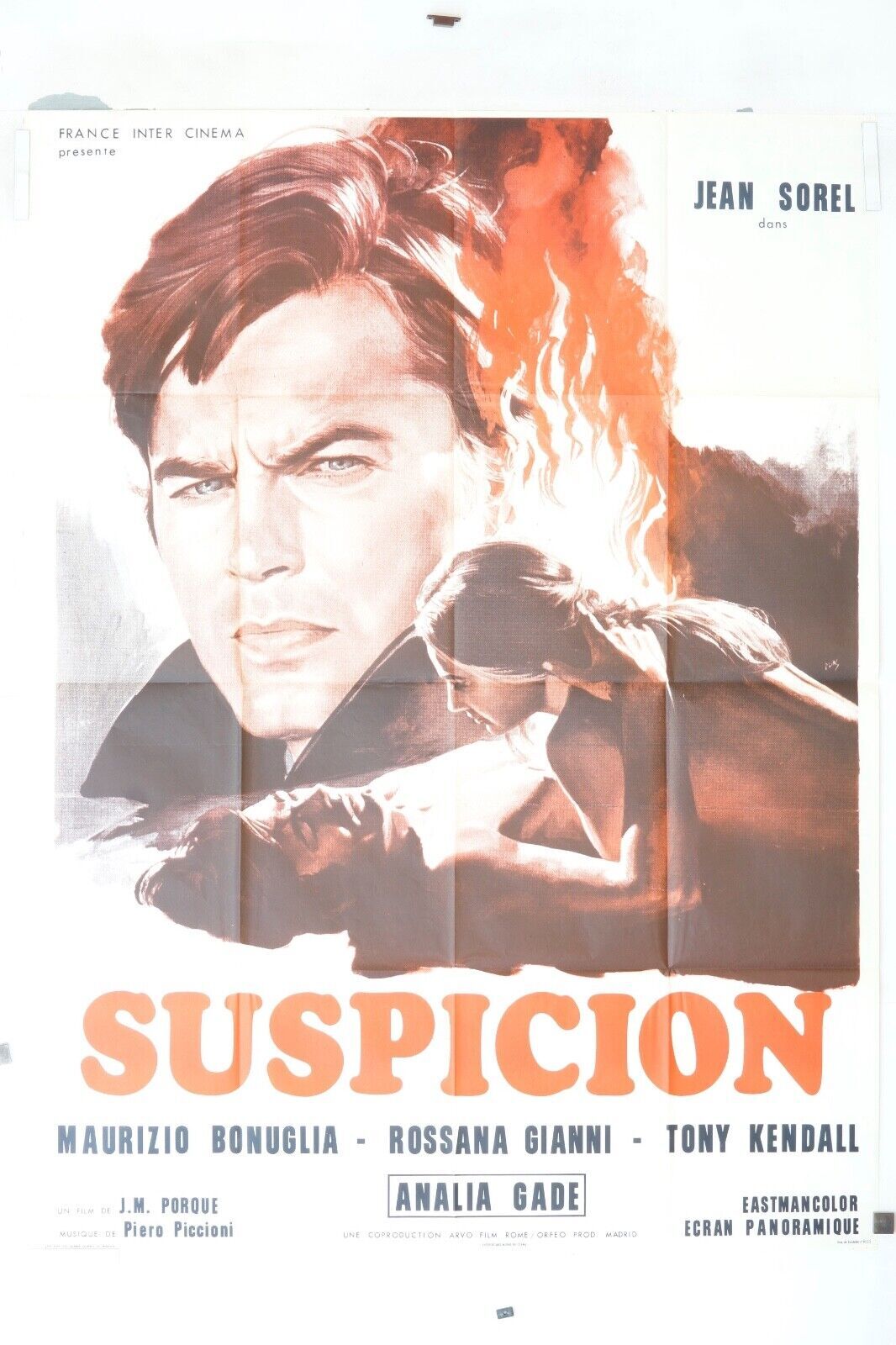 SUSPICION ORIGINAL MOVIE POSTER 120x160 JEAN SOREL