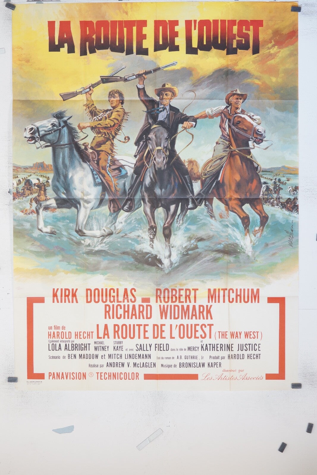 ROUTE DE L’OUEST (LA) MOVIE POSTER ORIGINAL (120x160), Kirk Douglas