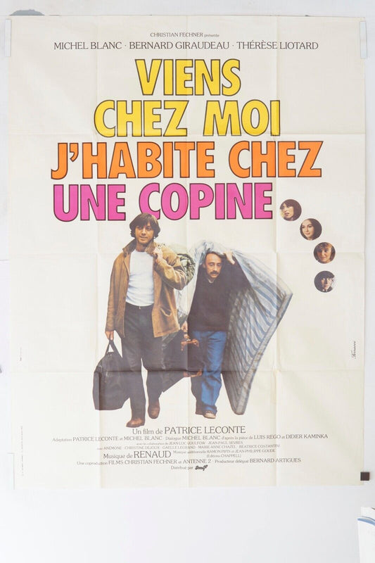 VIENS CHEZ MOI J’HABITE CHEZ UNE COPINE MOVIE POSTER ORIGINAL 120x160 MICHEL