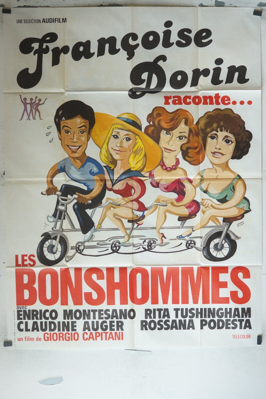 LES BONSHOMMES POSTER ORIGINAL 120x160 FRANCOISE DORIN
