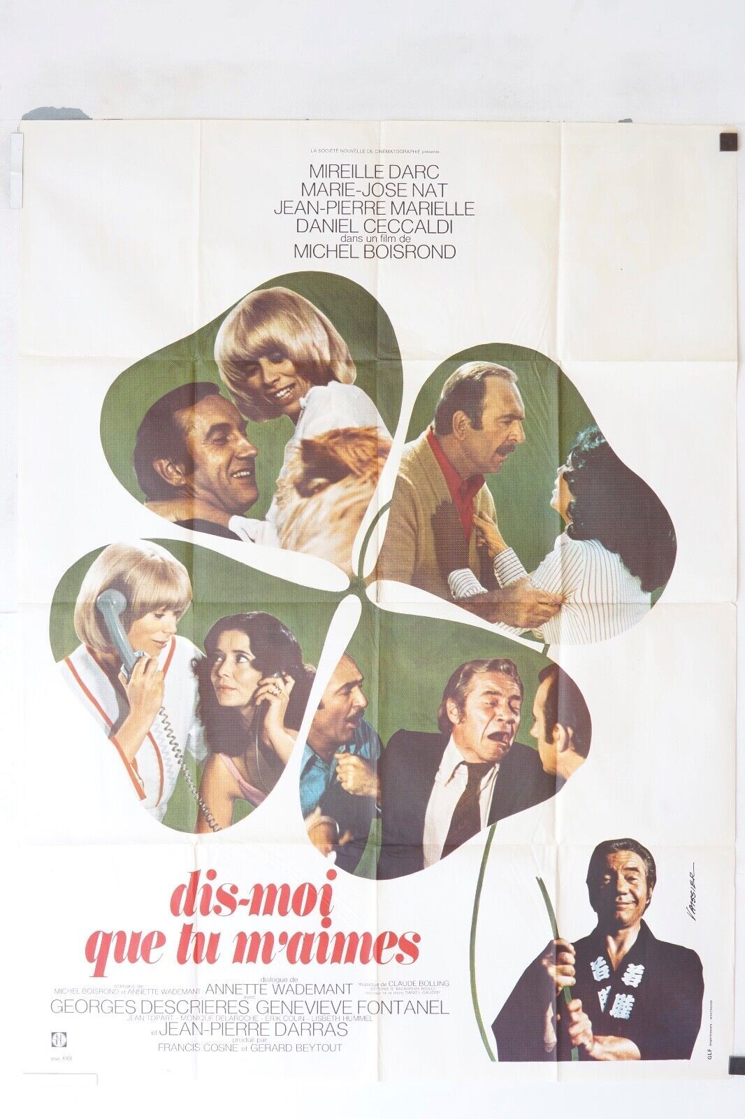 DIS-MOI QUE TU M’AIMES MOVIE POSTER ORIGINAL 120x160 MIREILLE DARC