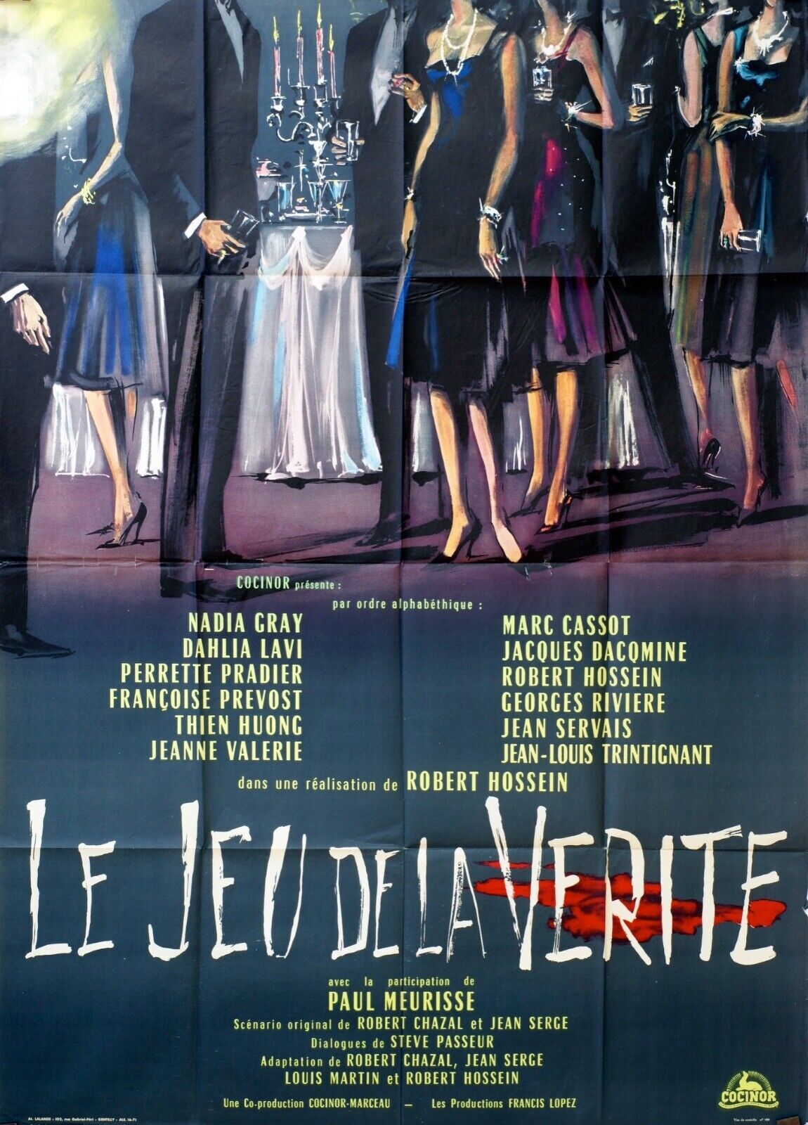 LE JEU DE LA VÉRITÉ MOVIE POSTER ORIGINAL 120x160  CHRISTOPHE LAMBERT