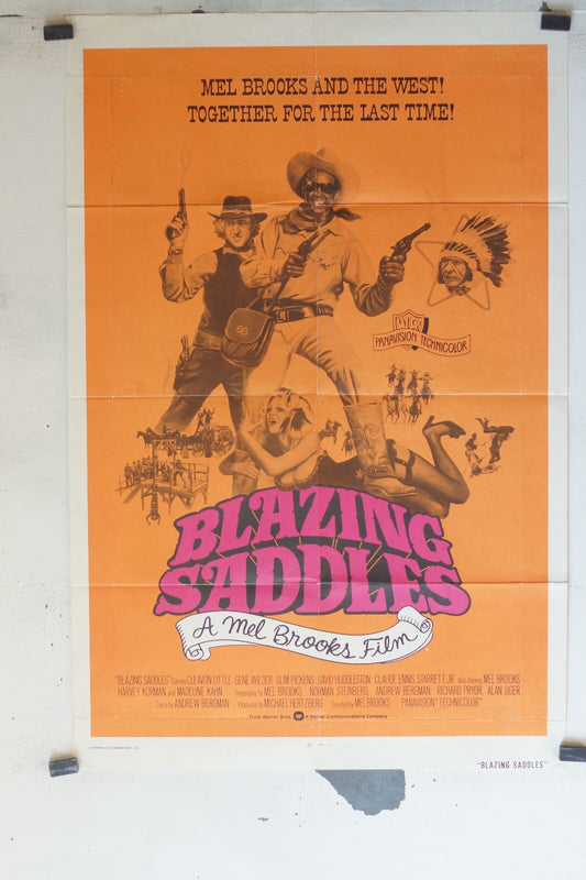 BLAZING SADDLES MOVIE POSTER ORIGINAL (68x104)  Madeline kahn , Cleavon Little 