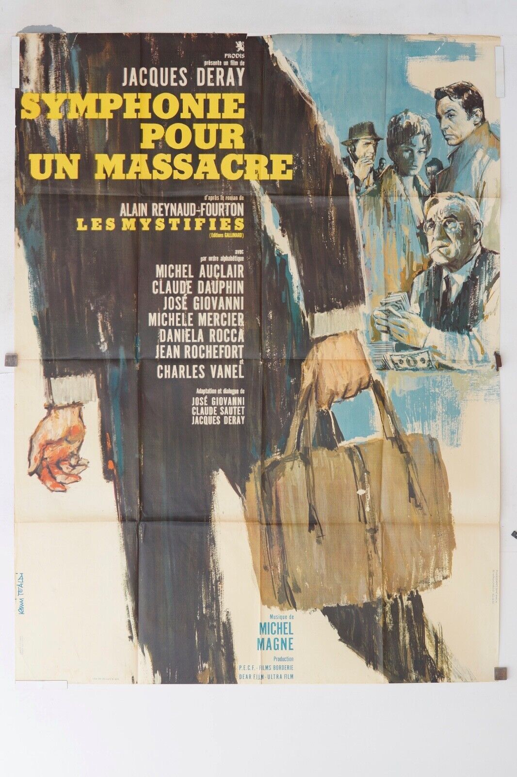 SYMPHONIE POUR UN MASSACRE 1963 MOVIE POSTER ORIGINAL 120x160 AMEDEO MAZZARI