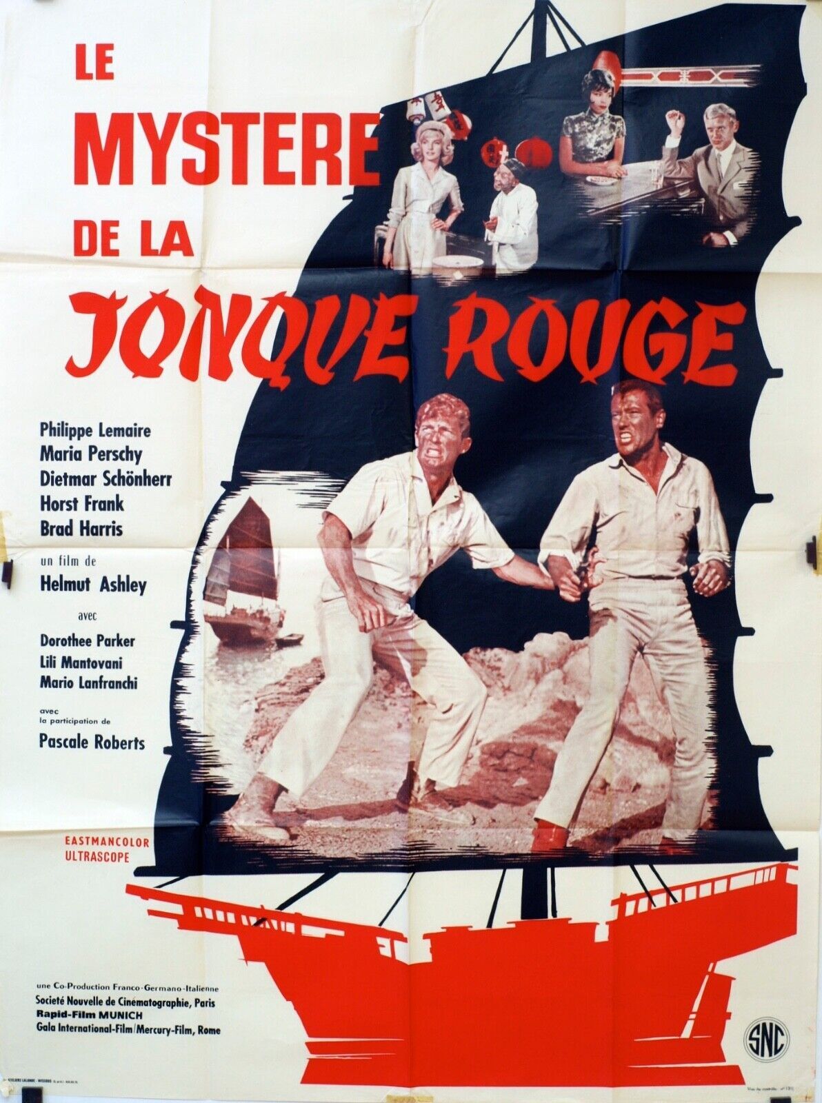 LE MYSTÈRE DE LA JOUQUE ROUGE ORIGINAL MOVIE POSTER 120x160 PHILIPPE LEMAIRE