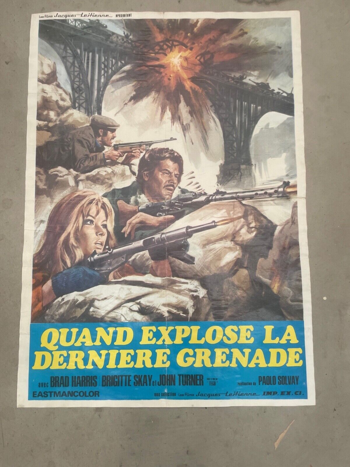 QUAND EXPLOSE LA DERNIÈRE GRENADE POSTER ORIGINAL 60x80 BRAD HARRIS