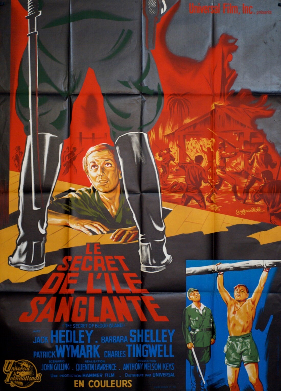 LE SECRET DE L’ÎLE SANGLANTE MOVIE POSTER ORIGINAL 120x160 MARC SIMENON