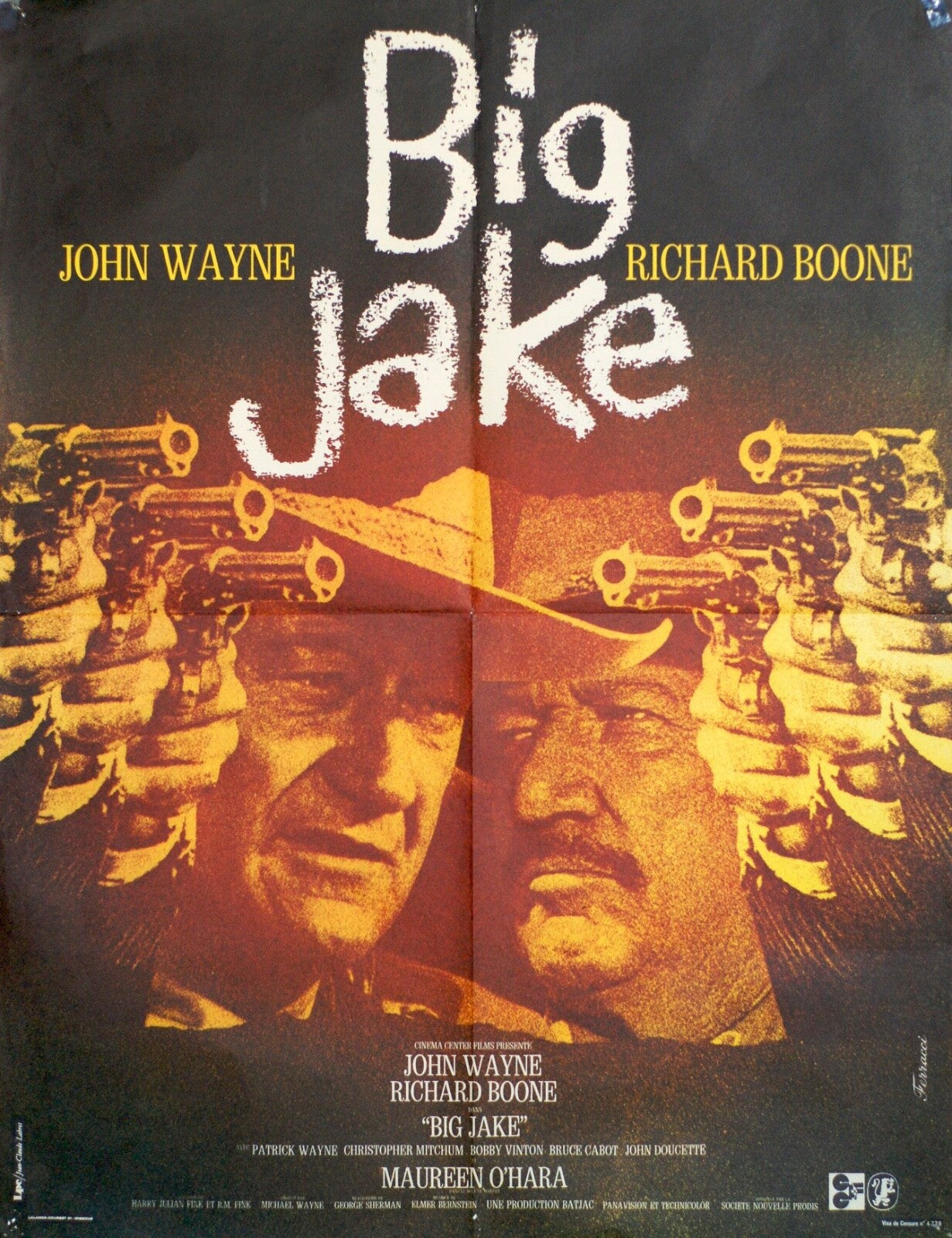 BIG JAKE POSTER ORIGINAL 60x80 John Wayne, Maureen O’Hara 
