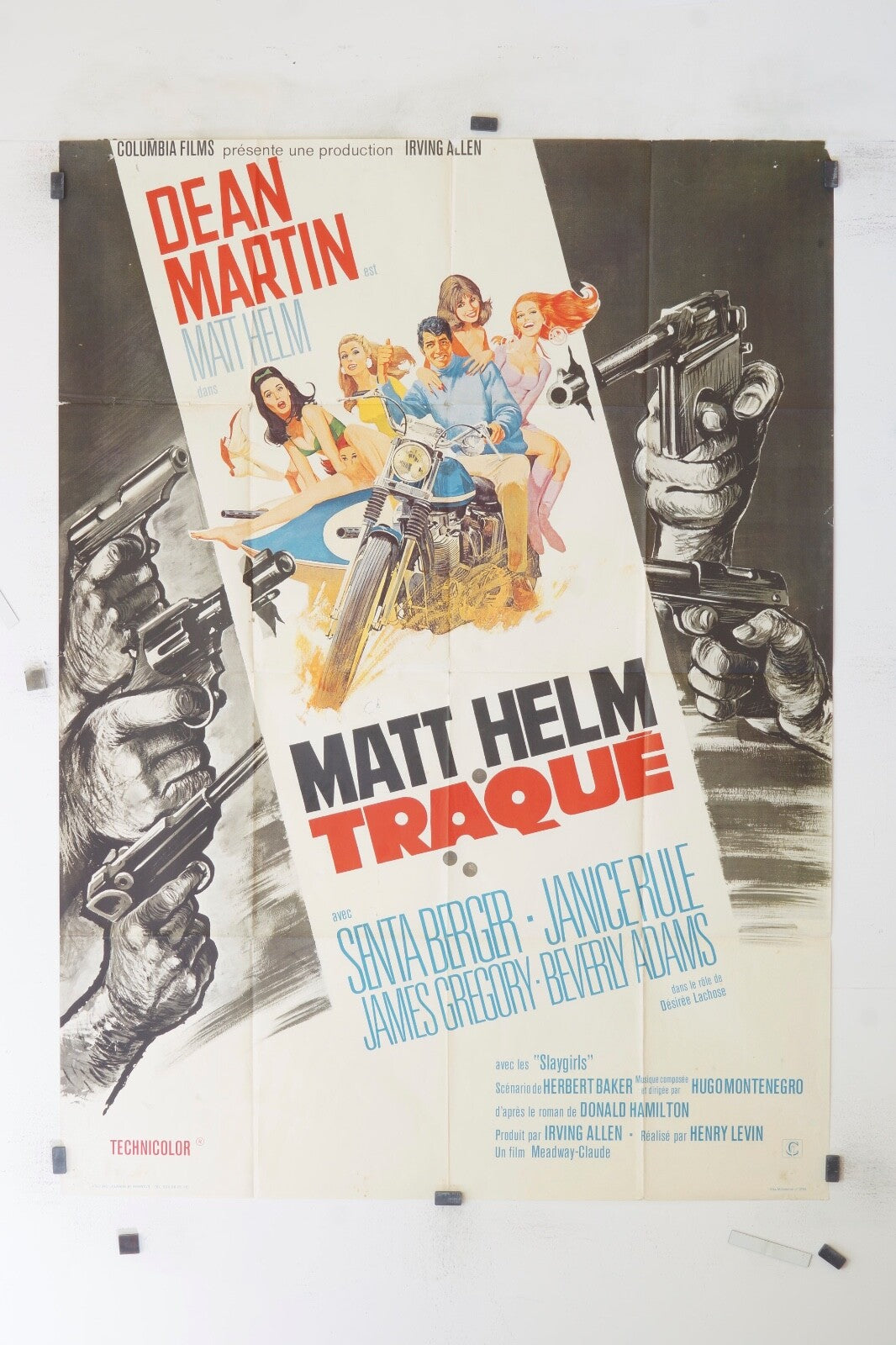 MATT HELM TRAQUE  DEAN MARTIN  ORIGINAL MOVIE POSTER 120x160