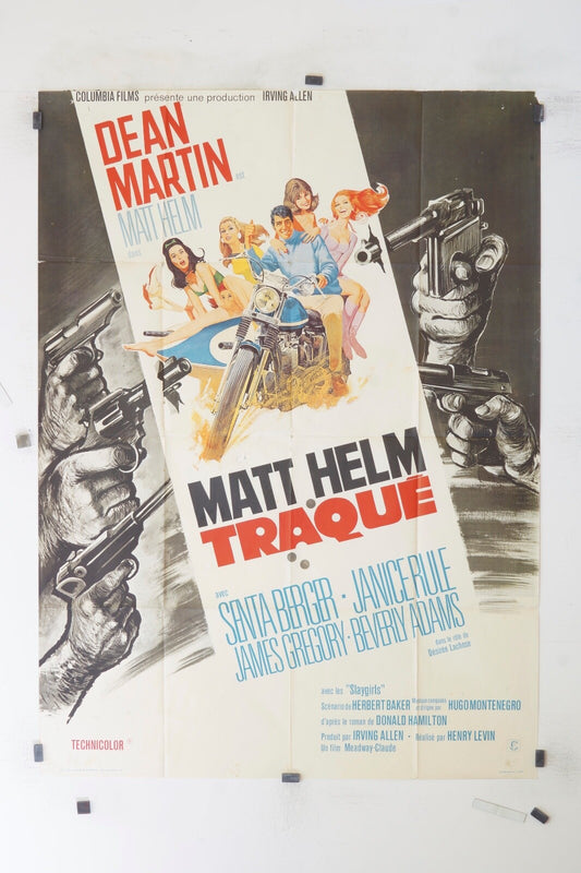 MATT HELM TRAQUE  DEAN MARTIN  ORIGINAL MOVIE POSTER 120x160