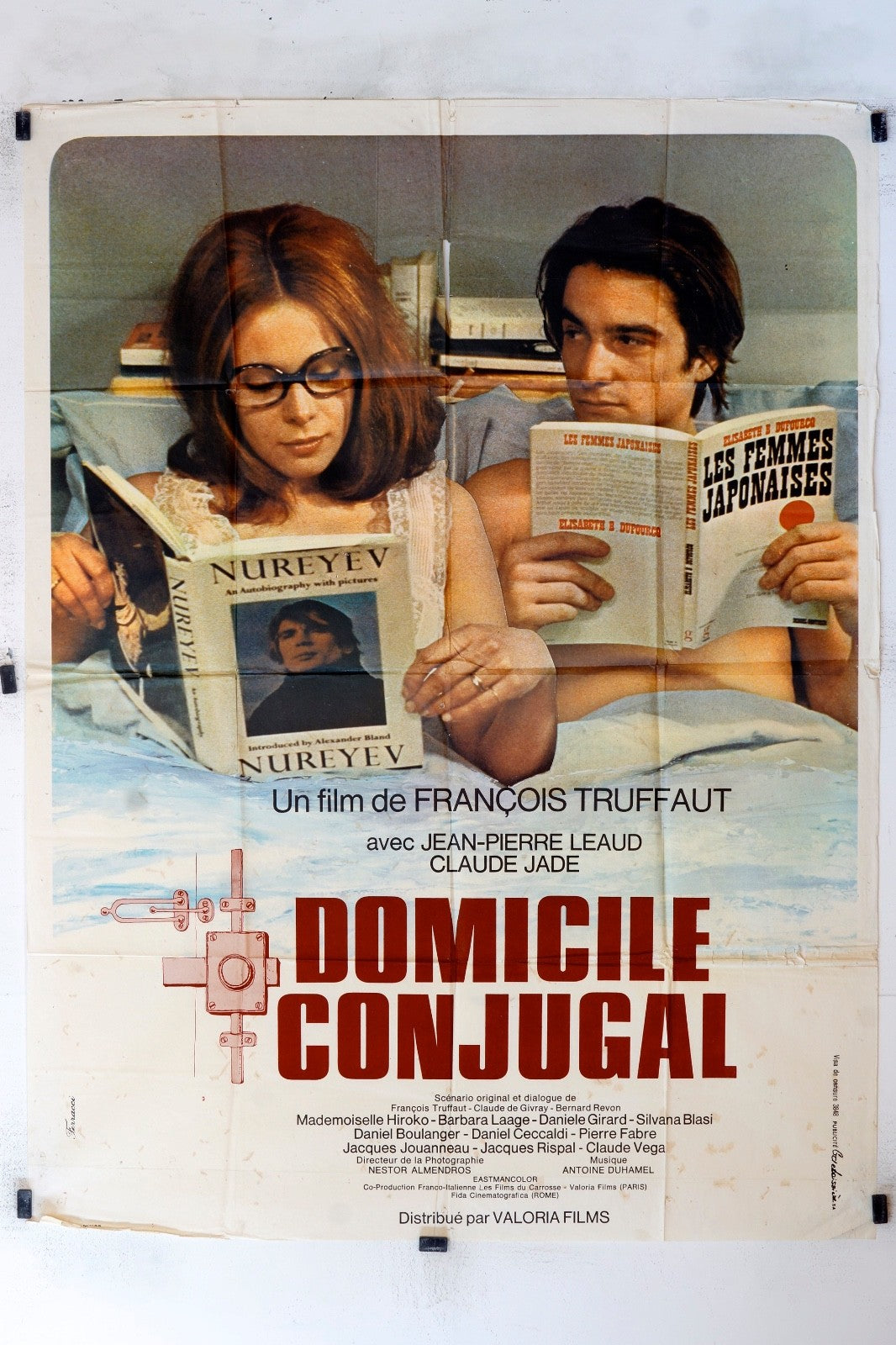 DOMICILE CONJUGAL FRANCOIS TRUFFAUT 120X160 MOVIE POSTER ORIGINAL