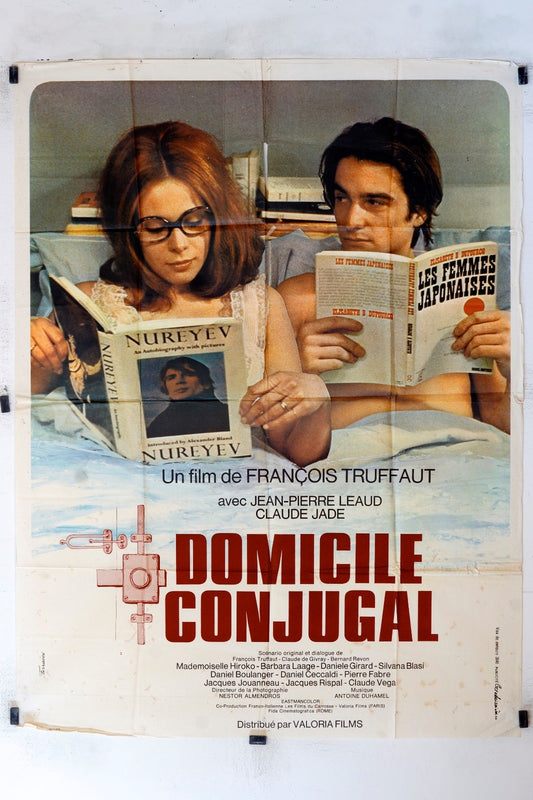 DOMICILE CONJUGAL FRANCOIS TRUFFAUT 120X160 MOVIE POSTER ORIGINAL
