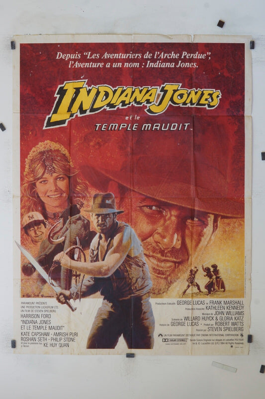INDIANA JONES ET LE TEMPLE MAUDIT ORIGINAL MOVIE POSTER 120X160