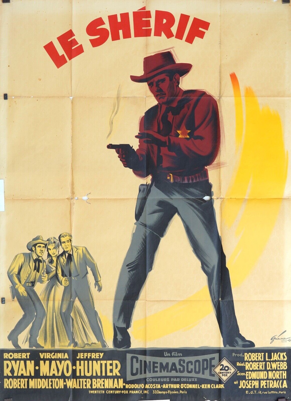 LE SHÉRIF MOVIE POSTER ORIGINAL 120x160 ROBERT RYAN