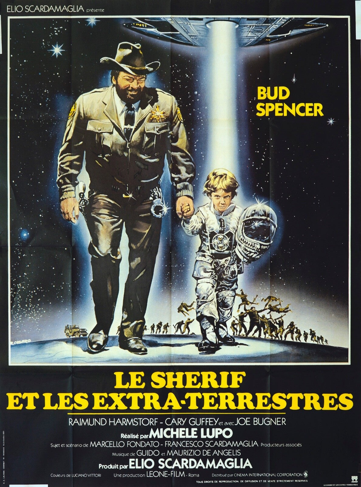LE SHÉRIF ET LES EXTRA-TERRESTRES MOVIE POSTER ORIGINAL 120x160 BUD SPENCER