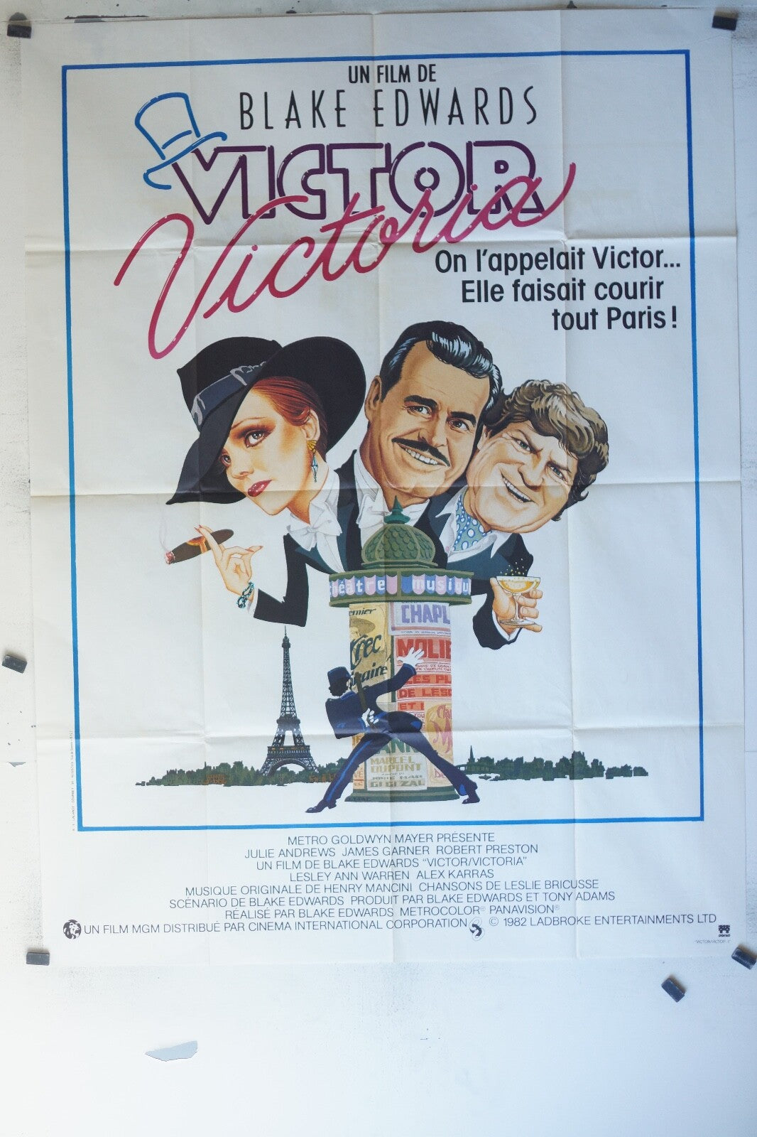  VICTOR VICTORIA MOVIE POSTER ORIGINAL 120x160 Julie Andrews , James Garner 