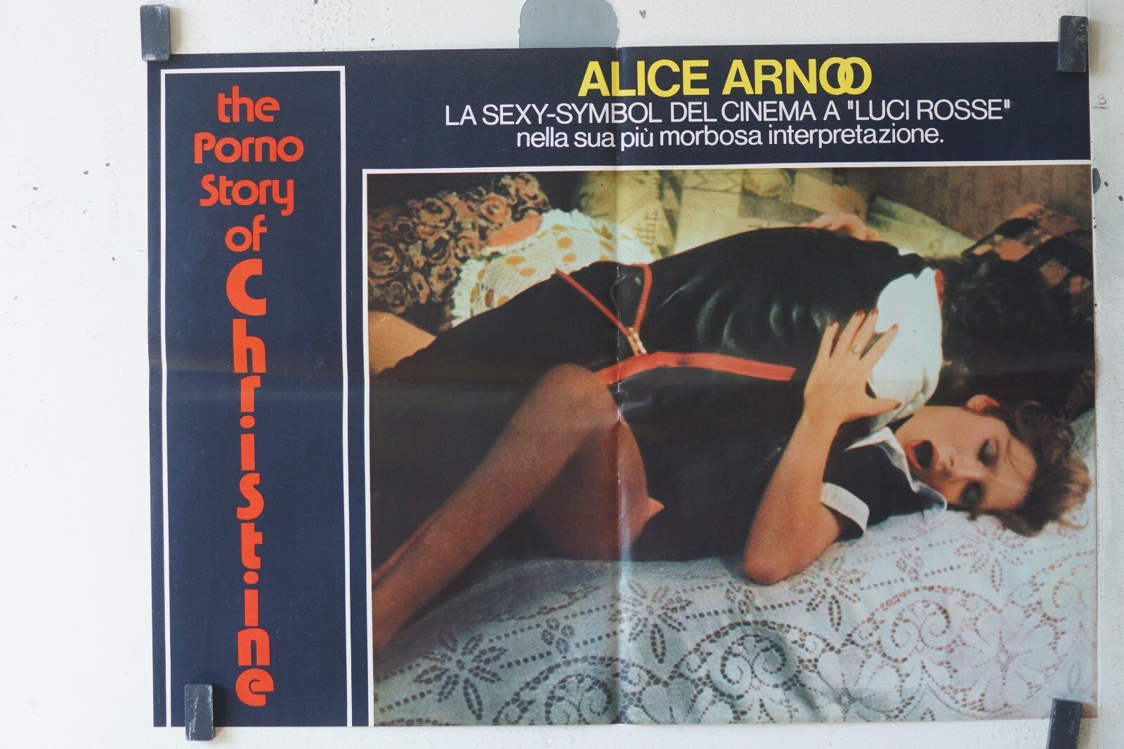 THE PORNO STORY OF CHRISTINE ORIGINAL MOVIE POSTER 48X68 Alice Arno 