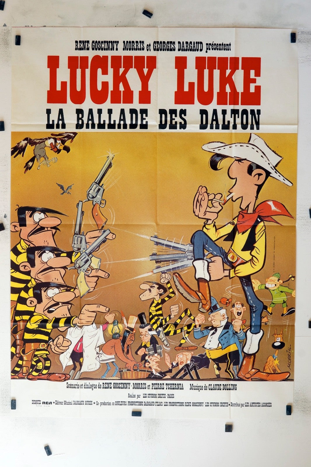 LUCKY- LUKE : LA BALLADE DES DALTONS RENE GOSCINNY MORRIS MOVIE POSTER ORIGINAL