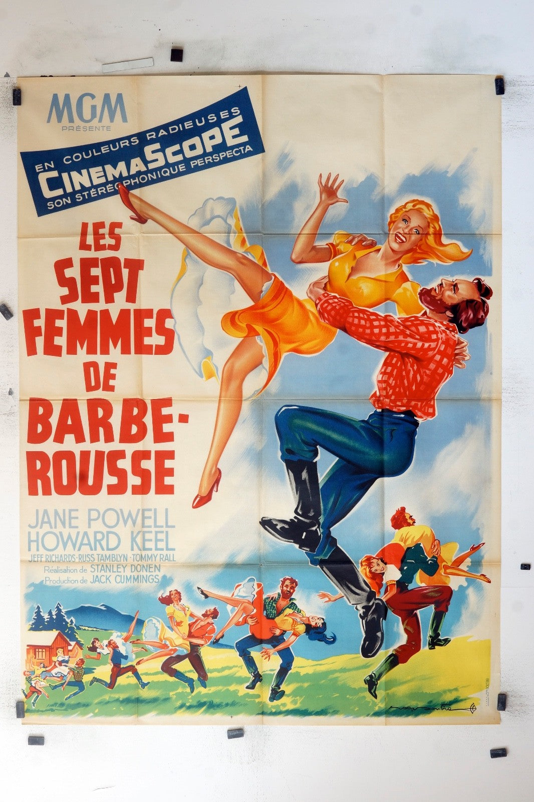 LES SEPT FEMME DE BARBEROUSSE JANE POWELL MOVIE POSTER ORIGINAL (120x160)