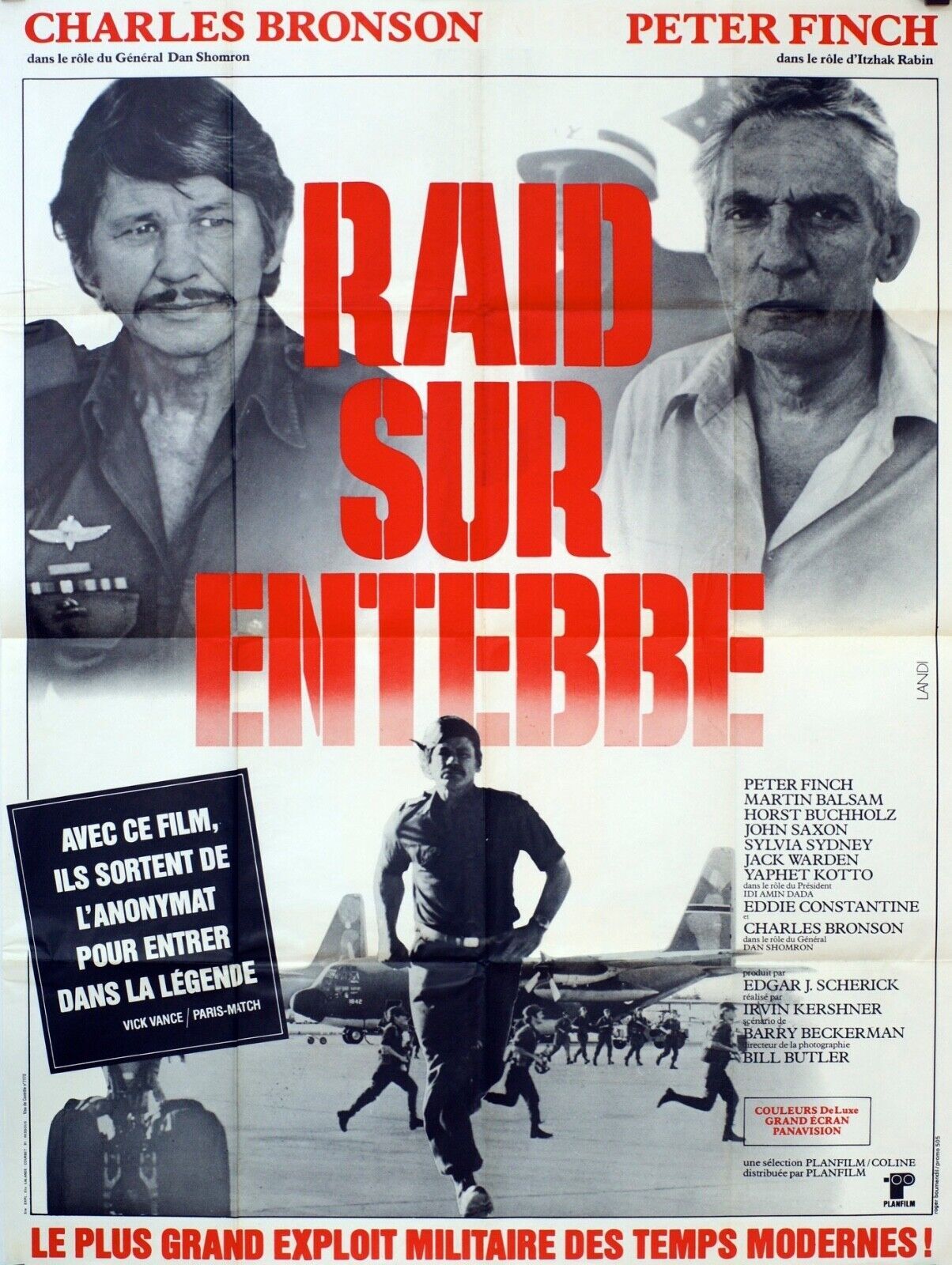 RAID SUR ENTEBBE ORIGINAL MOVIE POSTER 120X160 CHARLES BRONSON