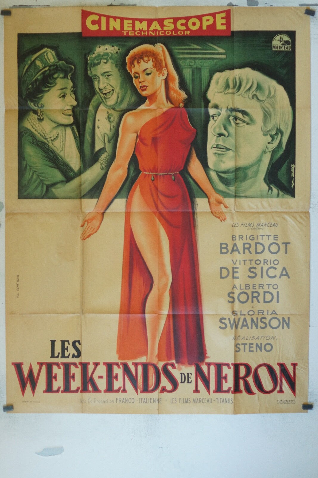 LES WEEK-ENDS DE NÉRON ORIGINAL120x160 BRIGITTE BARDOT – VITTORIO DE SICA