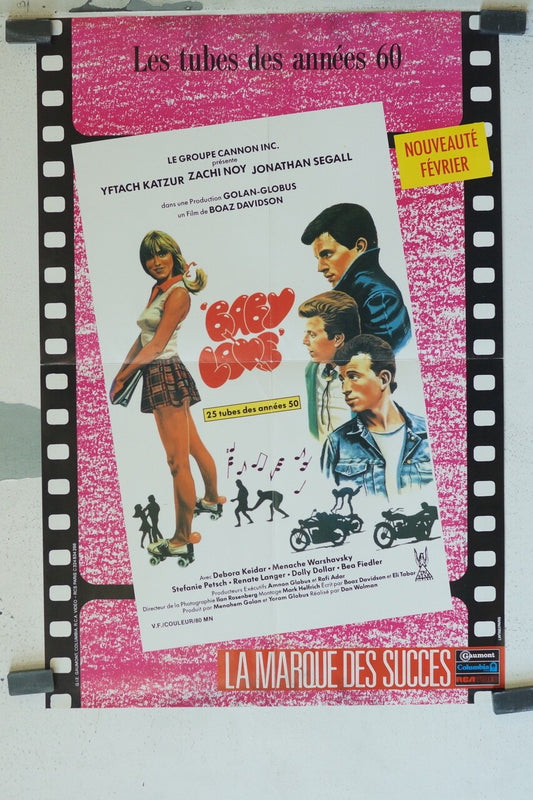 LES TUBES DES ANNÉES 60 « BABY LOVE » ORIGINAL MOVIE POSTER 40x60 YFTACH KATZUR