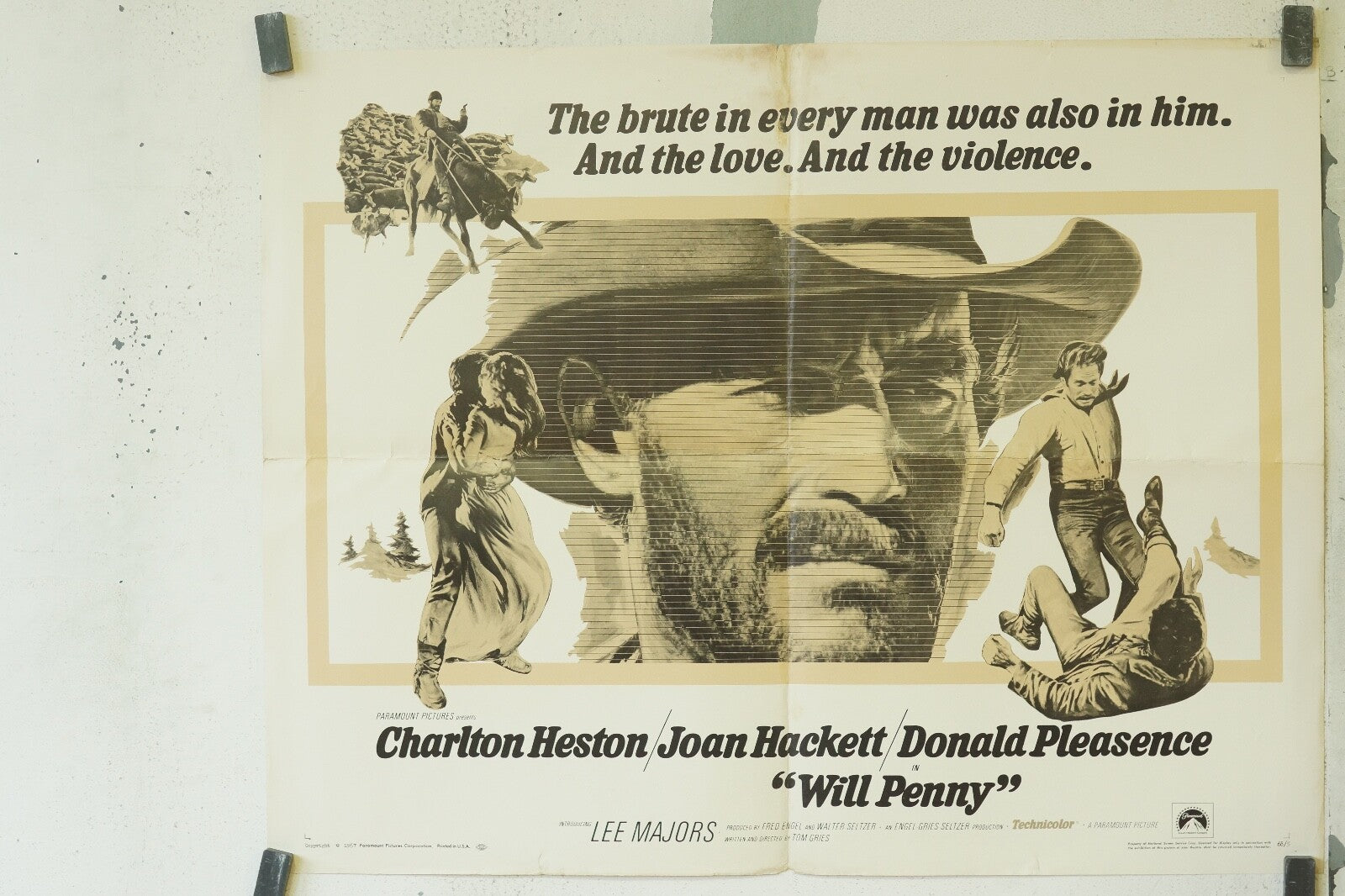 WILLY PENNY MOVIE POSTER ORIGINAL (56X70) CHARLTON HESTON