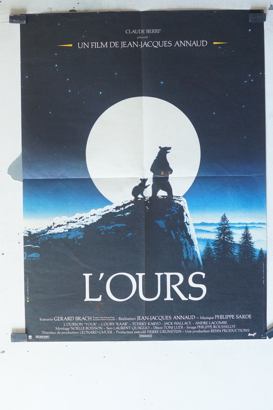 OURS (L’) MOVIE POSTER ORIGINAL (60X80) Bart , Youk , Tchéky Karyo 