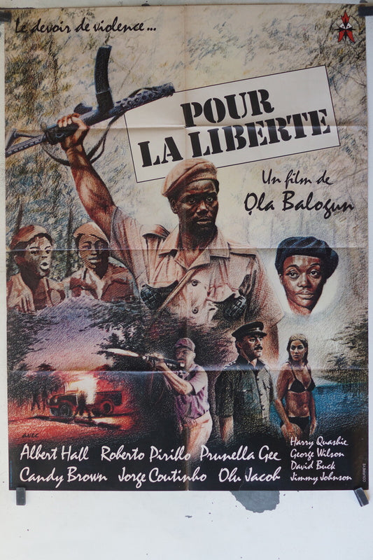 POUR LA LIBERTE MOVIE POSTER ORIGINAL (80X100)Ola Balogun, hall