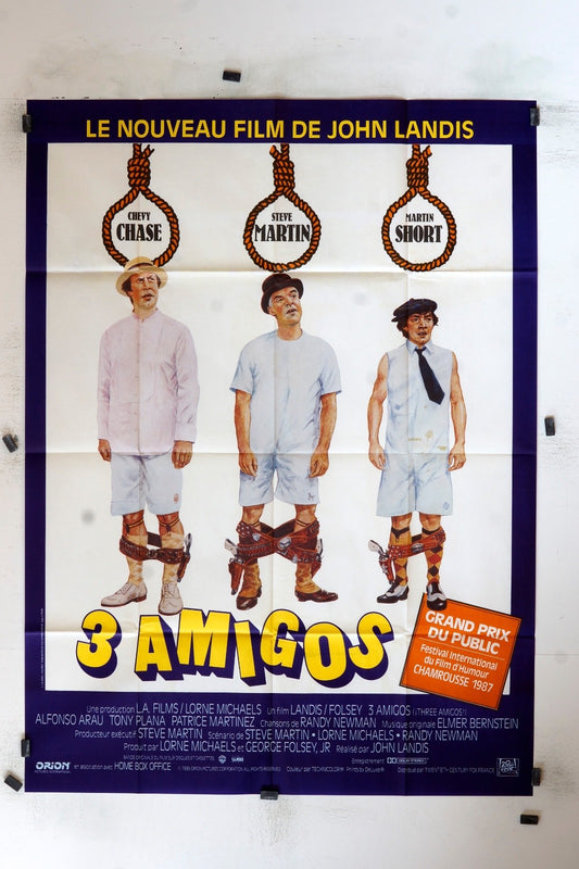 3 AMIGOS ALFONSO ARAU MOVIE POSTER ORIGINAL (120X160) FREDERIC ROSSIF