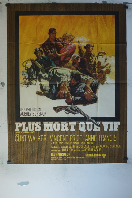 PLUS MORT QUE VIF MOVIE POSTER ORIGINAL 120x160 VINCENT PRICE