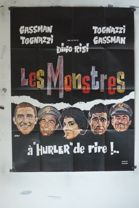 LES MONSTRES MOVIE POSTER ORIGINAL 120x160 GASSMAN TOGNAZZI