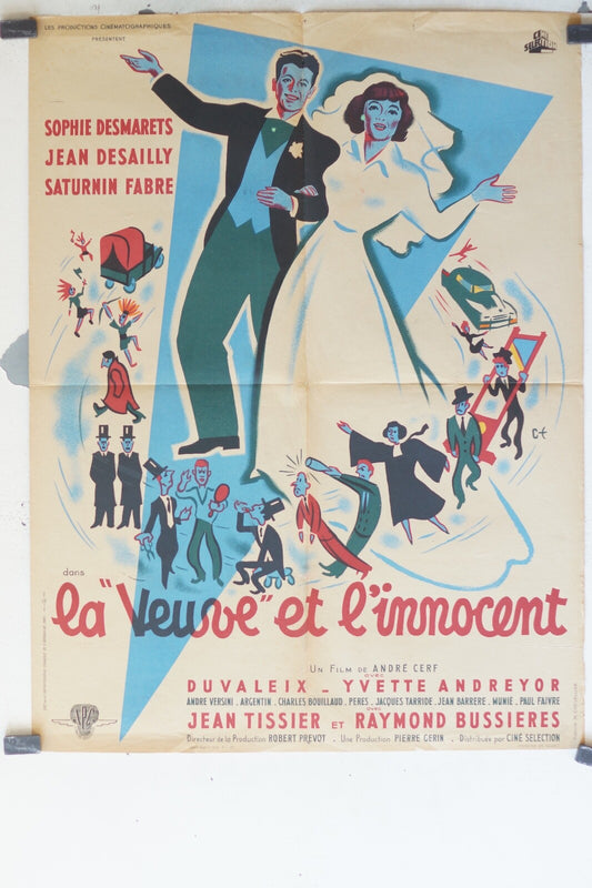 « VEUVE » ET L’INNOCENT (LA) MOVIE POSTER ORIGINAL (60X80) Sophie Desmarets , 