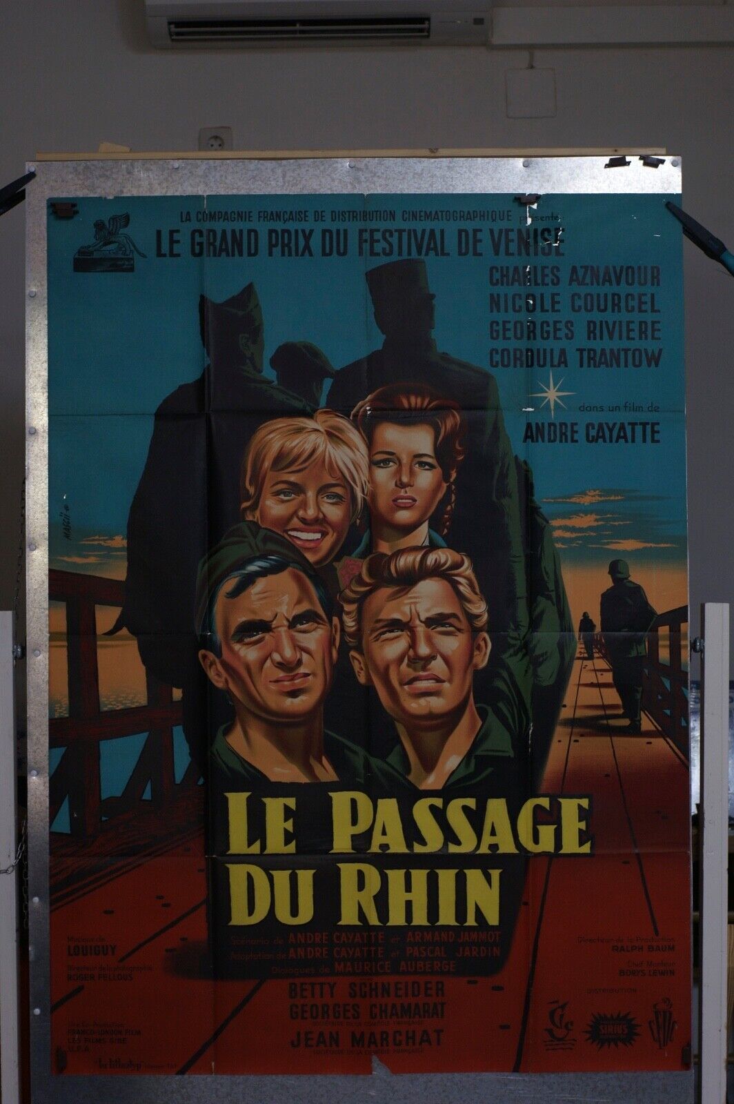LE PASSAGE DU RHIN MOVIE POSTER ORIGINAL 120x160 BETTY SCHNEIDER