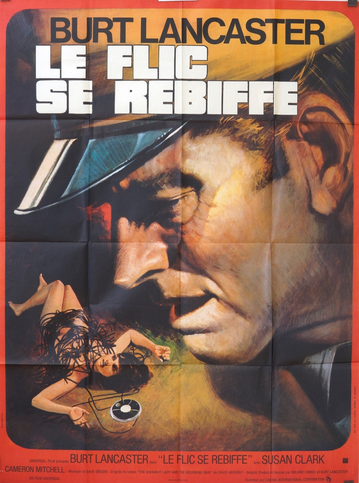 LE FLIC SE REBIFFE  BURT LANCASTER MOVIE POSTER ORIGINAL 120x160