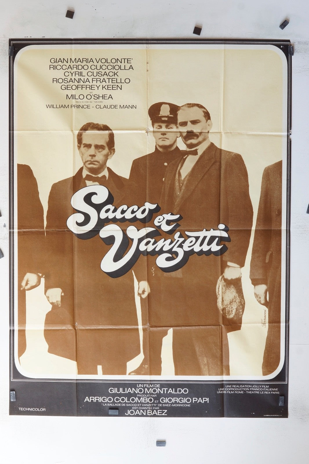 SACOO ET VANZETTI GIAN MARIA VOLONTE POSTER ORIGINAL 120x160
