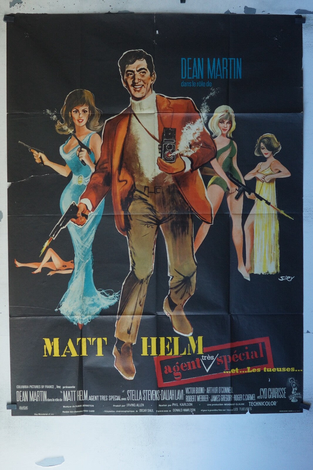 MATT HELM AGENT TRÈS SPÉCIAL MOVIE POSTER ORIGINAL 120x160 DEAN MARTIN